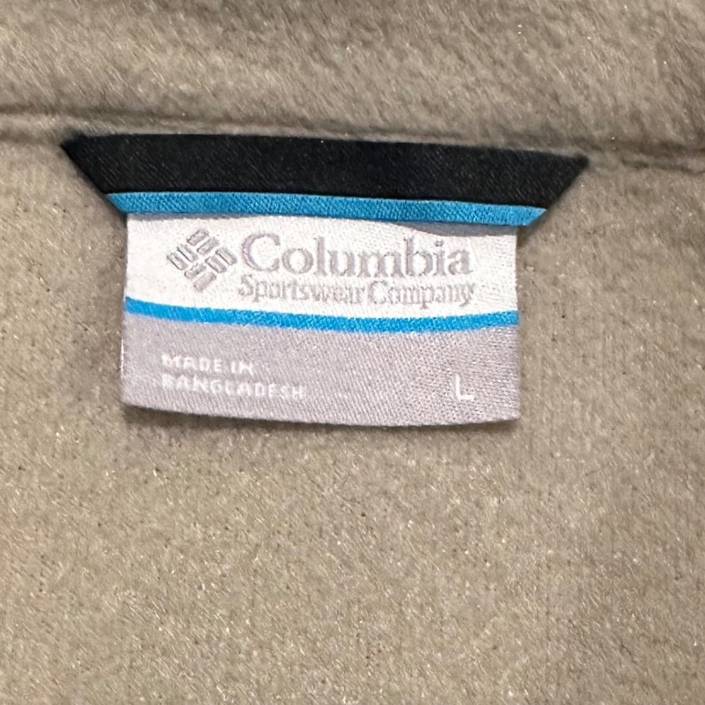 Columbia Steens Mountain Fleece Vest Men's Large Two-Tone Tan Brown Full Zip - Picture 4 of 7